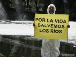 Greenpeace se mostró preocupado por la situación que se vive en el Río Santiago. ESPECIAL / greenpeace.org