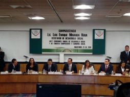 Luis Miranda compareció ante las Comisiones unidas de Desarrollo Social y Economía Social. TWITTER / @SEDESOL_mx
