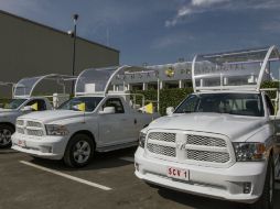 Para la visita del Papa Francisco se fabricaron en México tres camionetas tipo pick up, modelo Ram 2500 de ocho cilindros. NTX / ARCHIVO