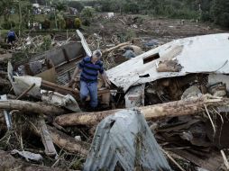 Los mayores daños dejados por el ciclón son  en Upala, los Chiles y Bagaces. EFE / J. Arguedas