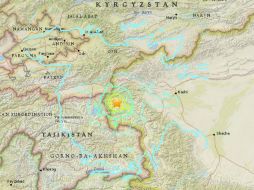 El movimiento telúrico tuvo su epicentro en una zona elevada de temperaturas bajas y escasa población. ESPECIAL / earthquake.usgs.gov