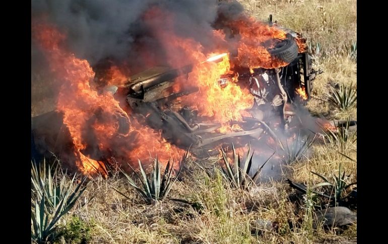 El incidente se registró a la altura del kilómetro 162 del tramo Atotonilco-Tototlán. ESPECIAL / Protección Civil Jalisco