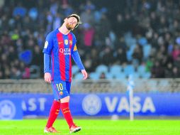 Messi fue el gran ausente en el entrenamiento del Futbol Club Barcelona de ayer, previo al Clásico ante el Real Madrid. AFP /
