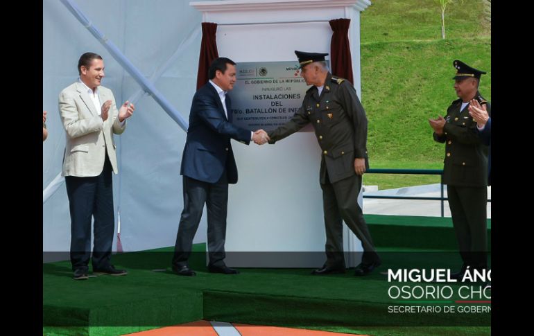 Osorio Chong inauguró las instalaciones del 70 Batallón de Infantería en Xicotepec. TWITTER / @osoriochong