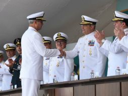 Imagen de la ceremonia en honor de Joaquín Zetina Angulo. TWITTER / @SEMAR_mx