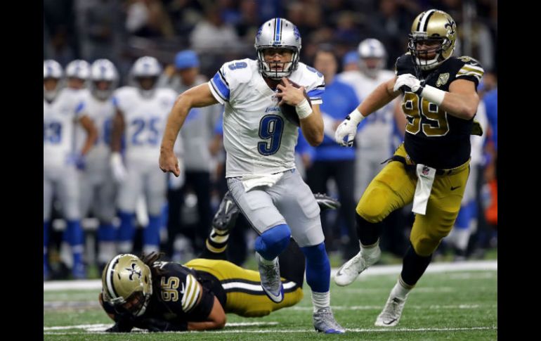 Stafford lanzó para dos anotaciones durante el partido. AFP / S. Gardner