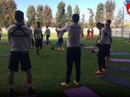 Casi todo el plantel se presentó a hacer práctica en la Madriguera. ESPECIAL / atlasfc.com.mx