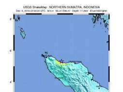 La Agencia de Meteorología y Geofísica de Indonesia dijo que el sismo no tenía el potencial de ocasionar un tsunami. EFE / USGS