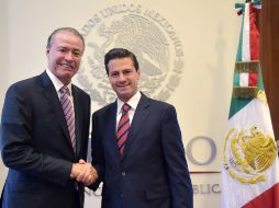 El encuentro entre Ordaz Coppel y Peña Nieto se realizó en la residencia oficial de Los Pinos. TWITTER / @PresidenciaMX