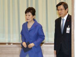 Park Geun-hye. Se dice que una de sus amigas formó una red de extorsiones y tráfico de influencias. EFE /