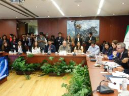 La reunión se dio en el marco del diálogo 'Dreamers without borders-legisladores'. TWITTER / @MBarbosaMX