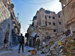 Desde el 15 de noviembre, Alepo es escenario de una ofensiva de las fuerzas armadas y sus aliados. AFP / G. Ourfalian
