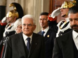 Tras finalizar las conversaciones, Mattarella compareció en rueda de prensa. AFP / V. Pinto