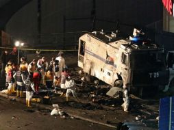 Las dos deflagraciones ocurrieron unos 90 minutos después del final del partido que disputó el Besiktas con el Bursaspor. EFE /  T. Bozoglu