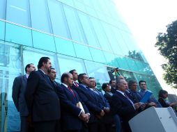 Presidentes de las cúpulas empresariales, universidades y representantes de la sociedad civil, se presentaron frente a la ASEJ. EL INFORMADOR / E. Barrera