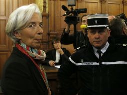 Lagarde inició este lunes aquí un juicio por presunta negligencia contra la máxima responsable del FMI. AP / T. Camus