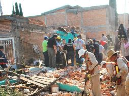 La explosión dejó la vivienda semidestruida. NTX / ARCHIVO