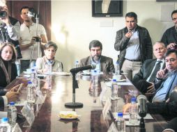 El priista Hugo René Ruiz Esparza dijo que no tenían por qué dar explicaciones sobre la falta de consenso para designar nuevo auditor. ESPECIAL /