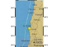 El movimiento telúrico afectó a unas doce localidades de la región norteña de Coquimbo. ESPECIAL / sismologia.cl