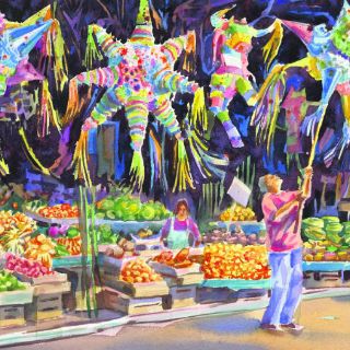 Piñatas, lluvia de colores