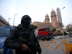 El ataque contra la iglesia ortodoxa de San Pedro fue el primer atentado perpetrado directamente contra la minoría copta en el país. EFE / K. Elfiqi