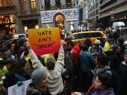 La marcha comenzó en la plaza Dag Hammarskjold, frente a la sede de la ONU, y se desplazó hasta la Torre Trump. AFP / J. Moore