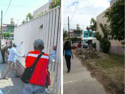 Antes y después. Tras no atender las notificaciones, el Ayuntamiento de Zapopan retiró un cancel en la colonia El Colli. EL INFORMADOR / R. Tamayo