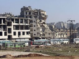 'Llevábamos días sin comer por el asedio', relata Abu Yafar. EFE / STR