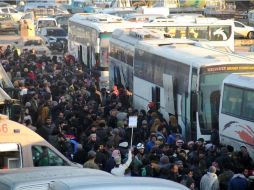Naciones Unidas tiene personal sobre el terreno monitoreando las evacuaciones desde las áreas asediadas de Alepo. AFP / O. Haj Kadour