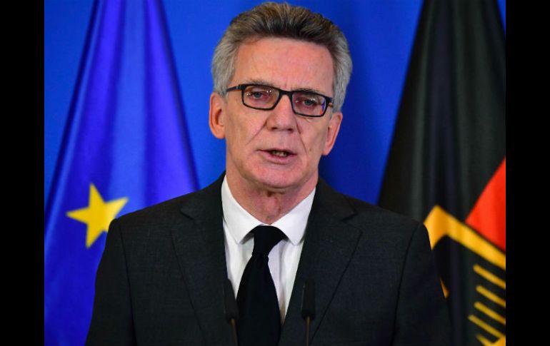 El ministro alemán del Interior, Thomas de Maizière, durante la rueda de prensa. AFP / J. MacDougall