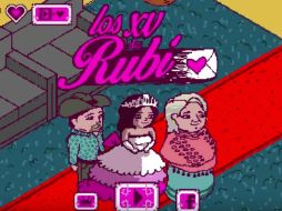 Lienzo, un estudio de desarrollo de videojuegos creó el juego en honor de los XV años de Rubí. YOUTUBE / Lienzo Mx