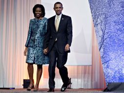 Barack y Michelle agradecieron 'el mayor regalo' que es 'haber tenido el honor de ser su presidente y su primera dama'. EFE / ARCHIVO