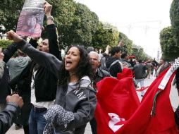 Al grito de ''cerremos las puertas al terrorismo'' los manifestantes se situaron frente al parlamento. EFE / ARCHIVO
