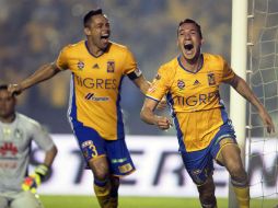 En el  minuto 119 Jesús Dueñas salvó a Tigres con un gol de cabeza, que forzó la tanda de penales. MEXSPORT / J. Martínez