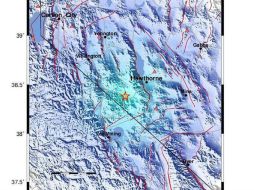 Imagen facilitada por el Servicio Geológico Nacional (USGS) del lugar donde se registró el terremoto. EFE / USGS