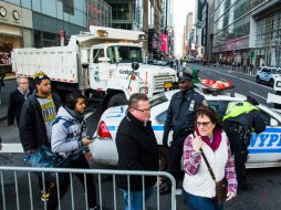 En Nueva York, donde se esperan dos millones de personas en Times Square, las autoridades han colocado 65 camiones de sanidad. AFP / E. Muñoz