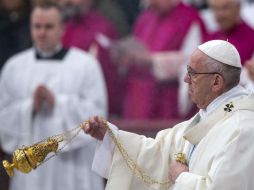 Francisco también hizo mención especial a la figura de la Virgen María. EFE / A. Carconi
