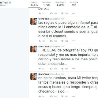 Gloria Trevi se enfrenta a defensores de la ortografía