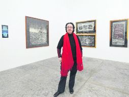 Mónica Mayer. En la exposición 'Si tiene dudas... pregunte', el año pasado en el MUAC. ESPECIAL / A. Ramírez