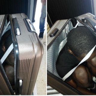 Hallan a migrante en maleta en frontera de España