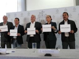 Alcaldes de Zapotlanejo, Zapopan, Guadalajara, Tlaquepaque y Juanacatlán presentan su petición en rueda de prensa conjunta. EL INFORMADOR / P. Pérez-Franco