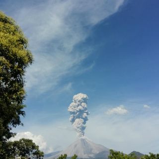 Cierran Aeropuerto de Colima por caída de ceniza volcánica