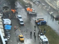 Ambulancias y unidades policiales se han desplazado hasta el lugar de la explosión. AFP /