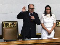 Borges enfatizó: 'Hermanos de la Fuerza Armada, Nicolás Maduro está fuera de la Constitución y eso es inaceptable'. NTX / J. Cohen