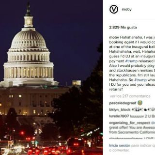 Moby ríe por invitación para toma de posesión de Trump