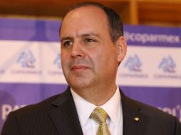 Gustavo de Hoyos Walter, presidente de Coparmex, en la conferencia de prensa ofrecida ayer. SUN / J. Reyes