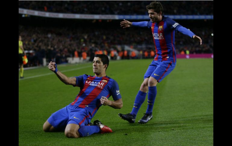 Luis Suárez abrió el marcador para el Barcelona. AP / M. Fernández