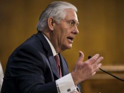 ‘Yo nunca describiría a una población entera con un solo adjetivo’, respondió Tillerson. EFE / J. Scalzo
