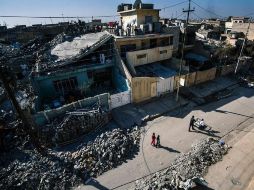 El domingo, las fuerzas de la Policía Federal iraquí y la brigada IX del Ejército alcanzaron por primera vez la orilla del Tigris. AFP / D. Dilkoff