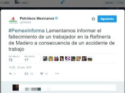 Pemex hizo el anuncio mediante sus redes sociales. TWITTER / @Pemex